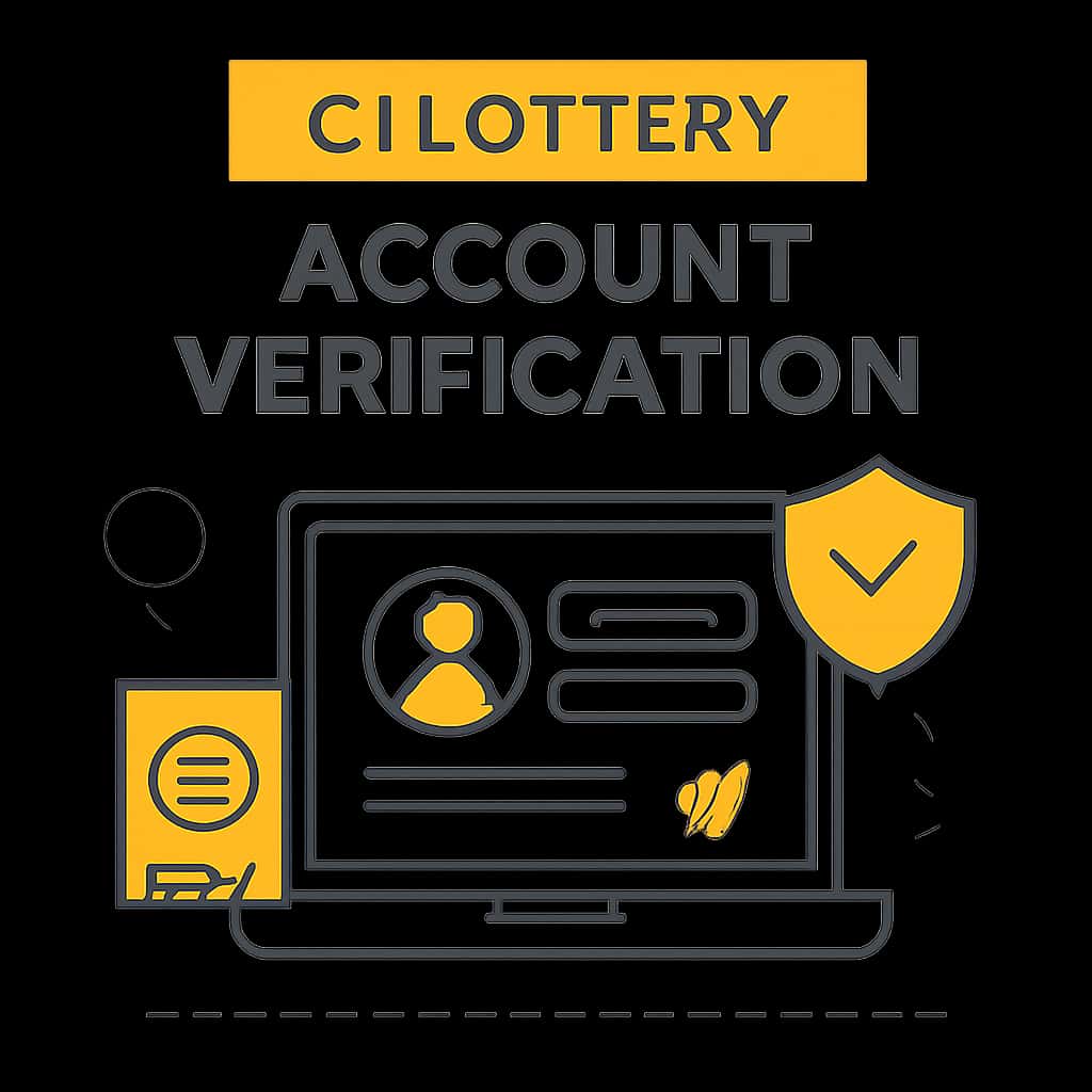 Illustration explaining the C1 Lottery Account Verification process.