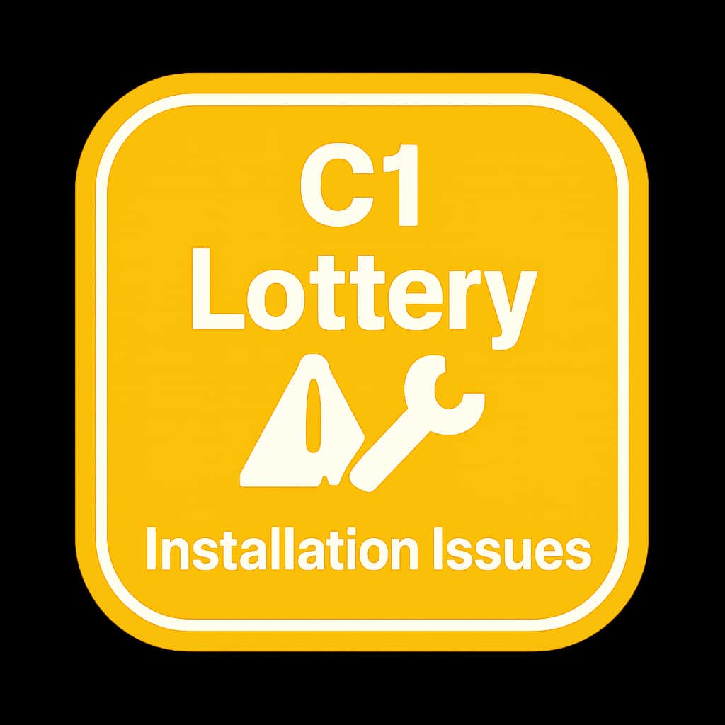 Icon representing C1 Lottery installation issues.