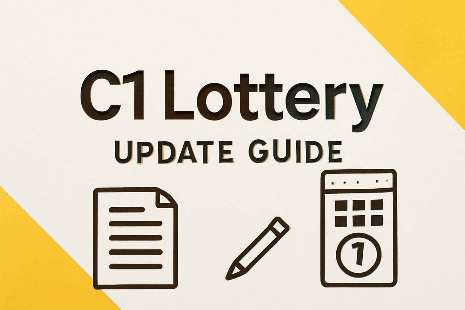 Informational scene depicting the C1 Lottery Update Guide.