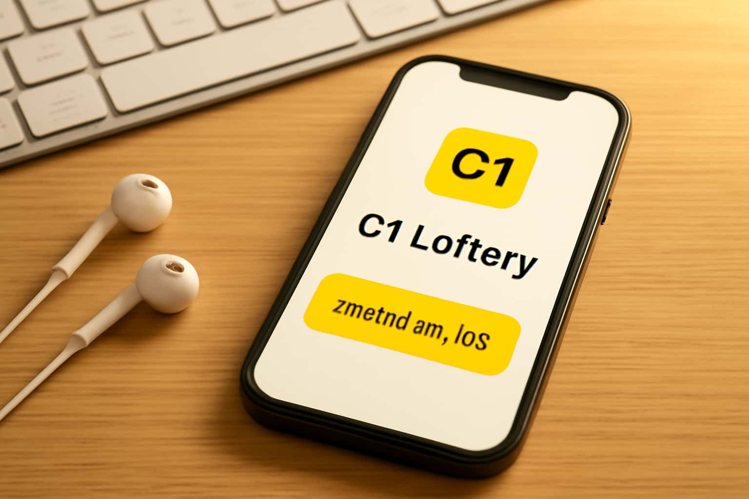 An informative visual on how to install the C1 Lottery app on iOS devices.