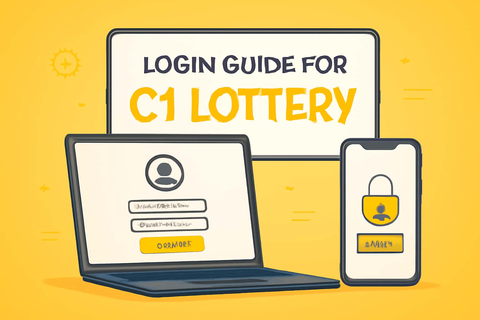 Informational image representing the Login Guide for C1 Lottery.