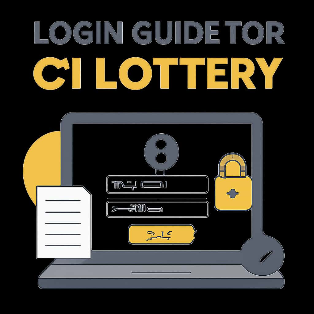 Diagram illustrating the steps for logging in to C1 Lottery.