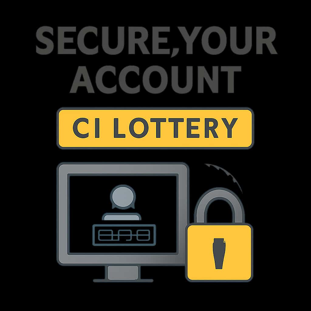 Illustration depicting the steps to secure a C1 Lottery account.