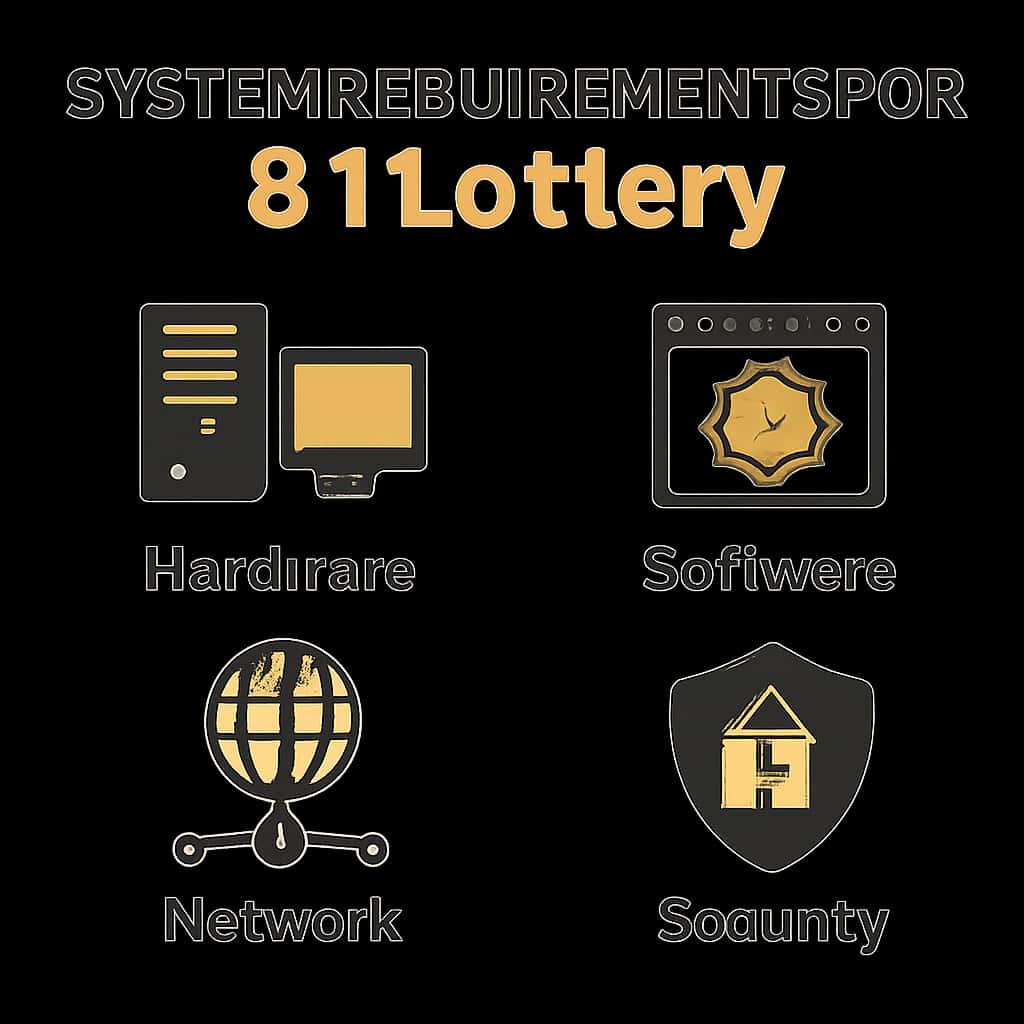 Illustration showing system requirements for C1 Lottery