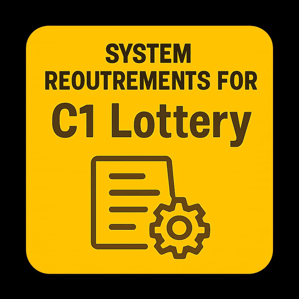 Icon representing system requirements for C1 Lottery