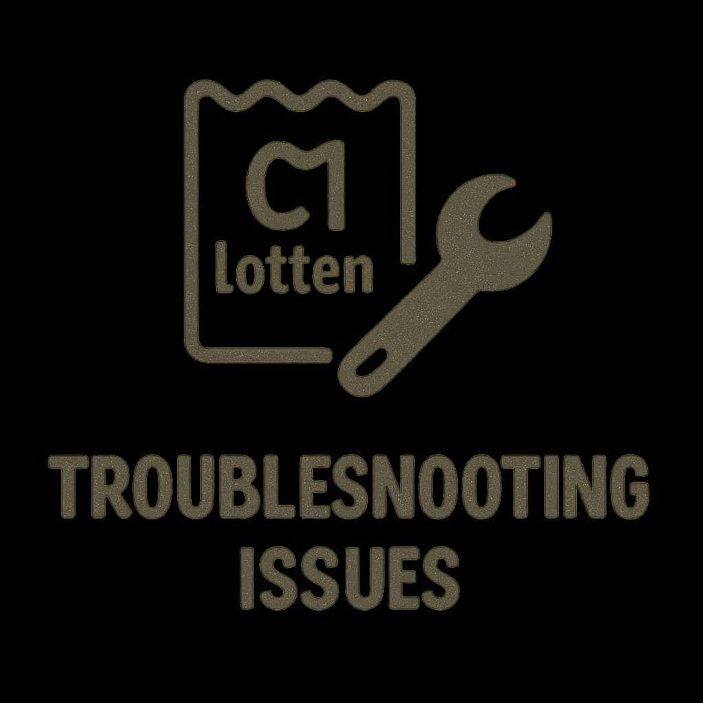 An icon symbolizing help for C1 Lottery troubleshooting.